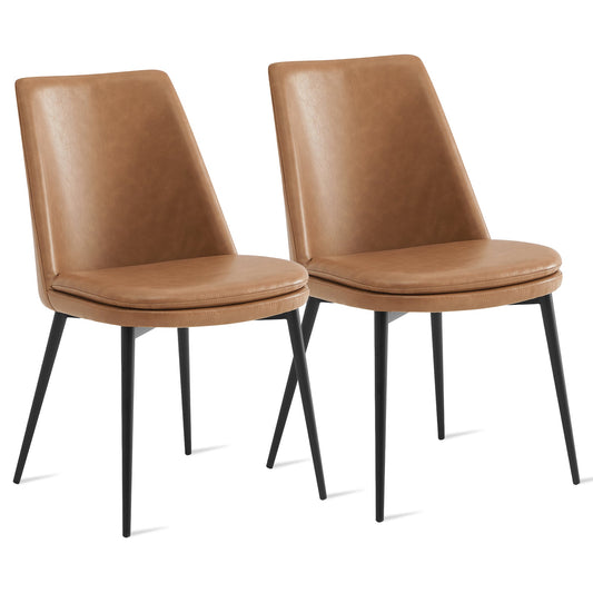 Low-Back Dining Chair Set in Classic Oak Finish