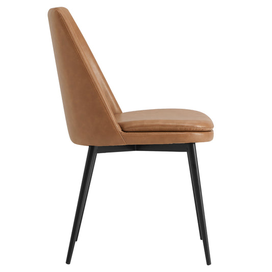 Low-Back Dining Chair Set in Classic Oak Finish