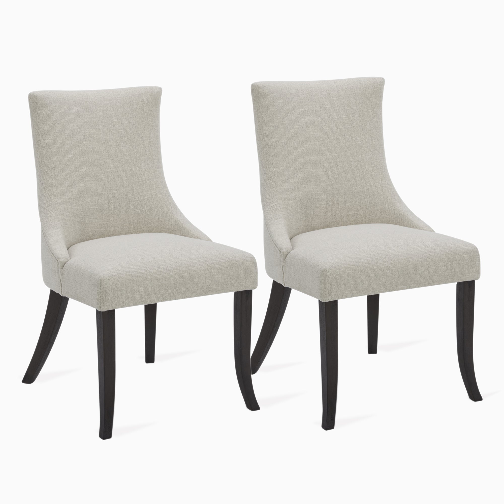 Mia Dining Chair Set with Curved Backrest (Set of 2)