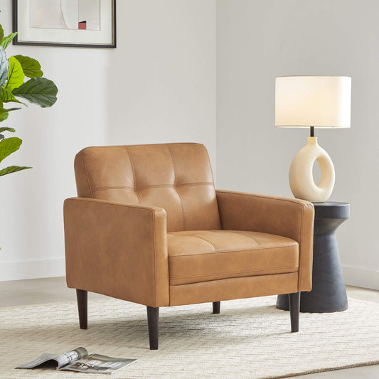 Mid-Century Accent Chair with Tapered Legs