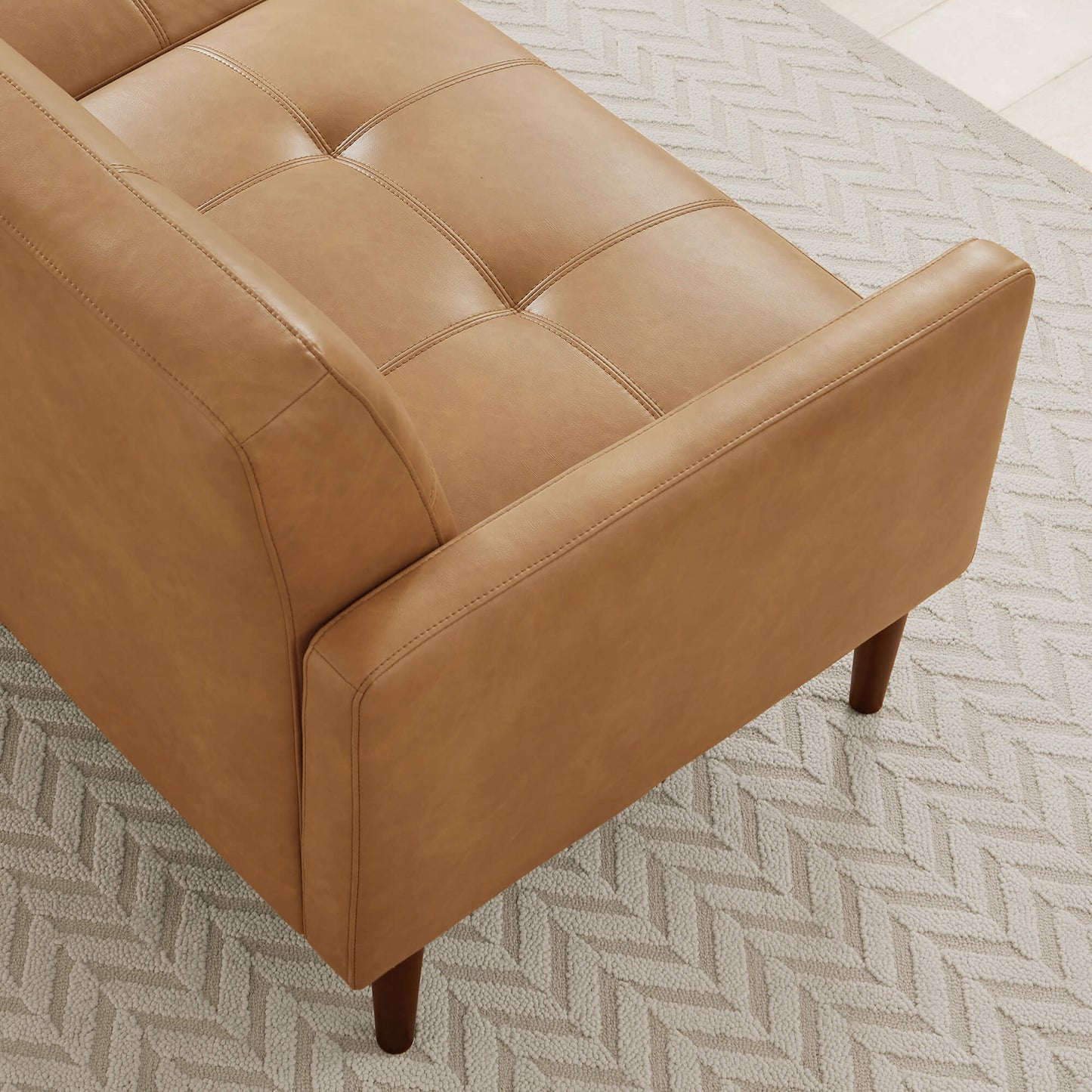 Mid-Century Accent Chair with Tapered Legs