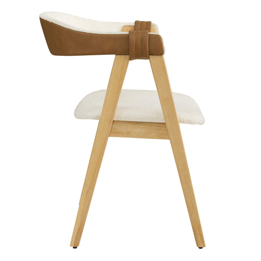 Mid-Century Modern Chenille Dining Chair Set of 2
