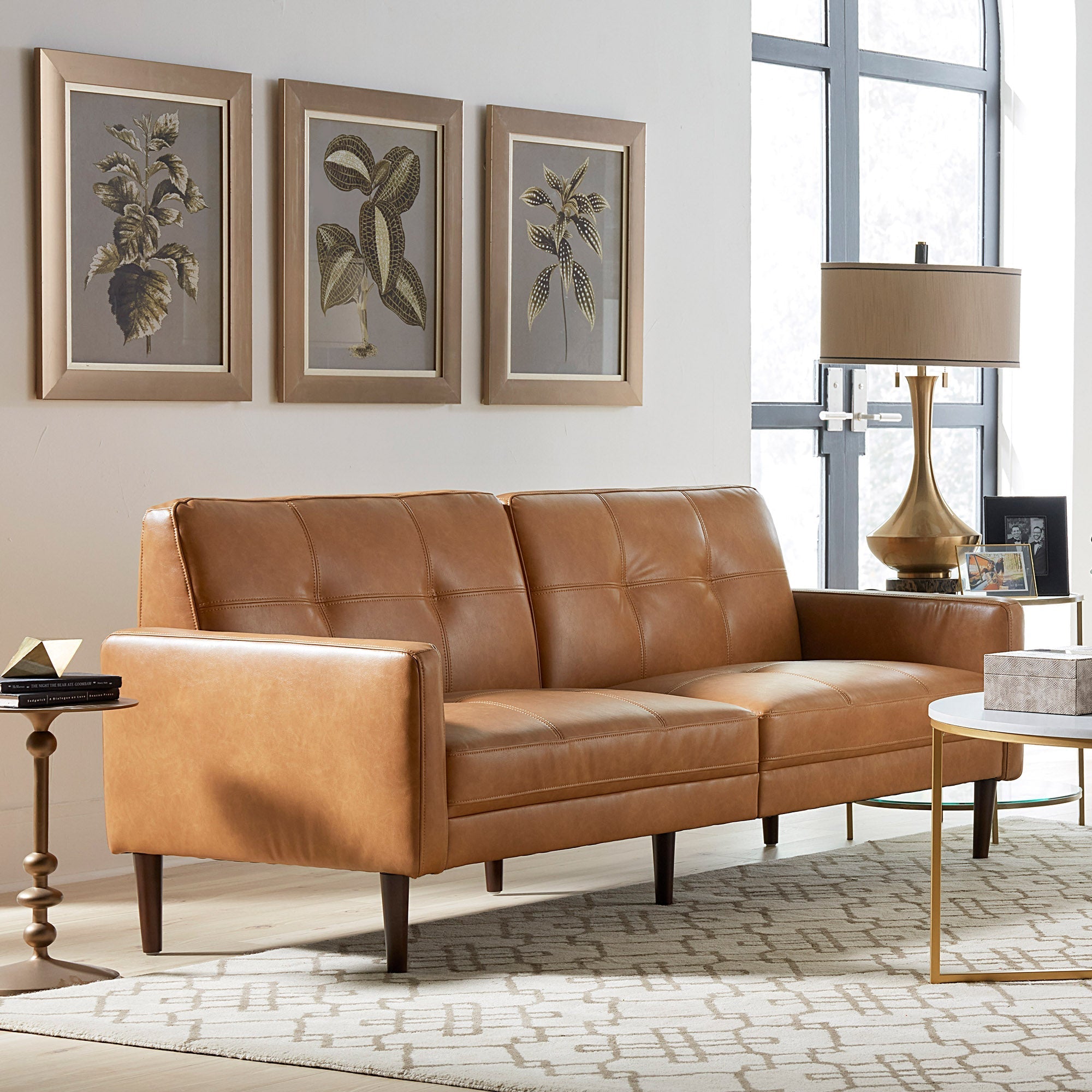 Mid-Century Sofa in 73" with Sleek Wooden Legs