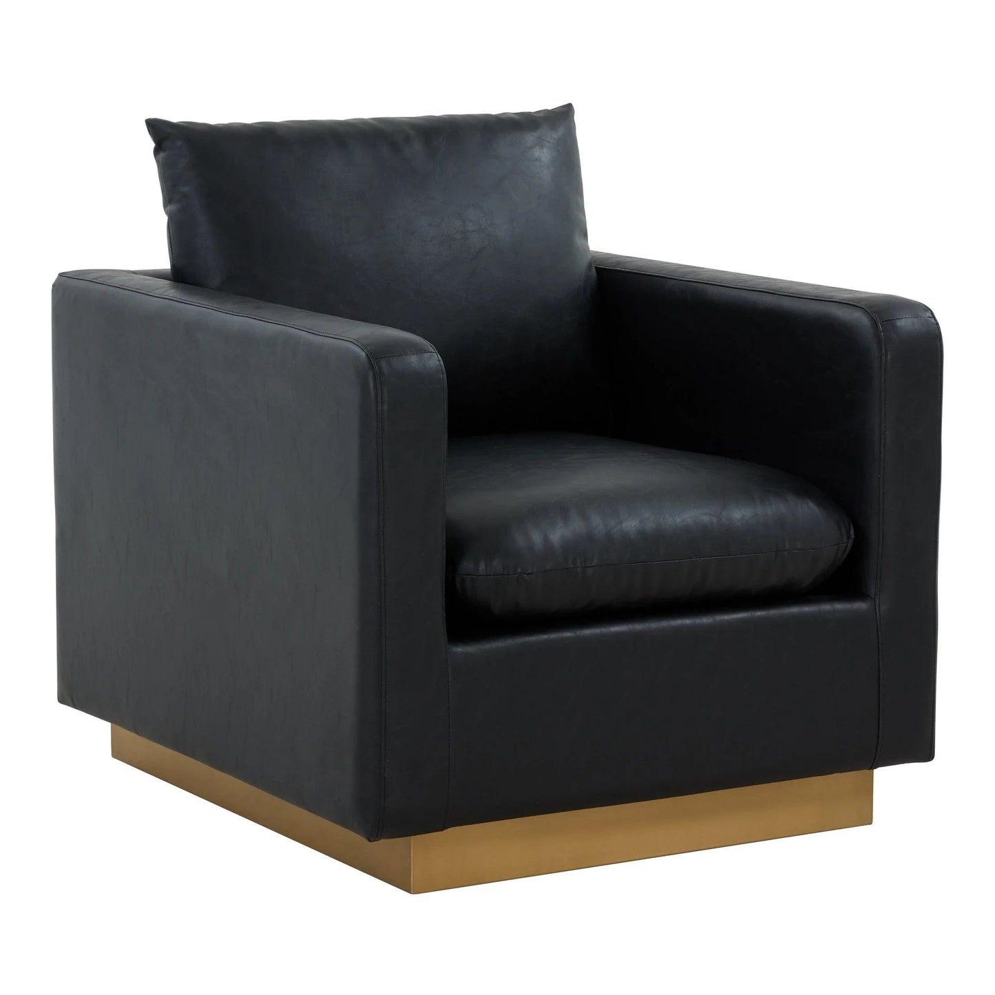 Mid-Century Velvet Accent Chair with Gold Base