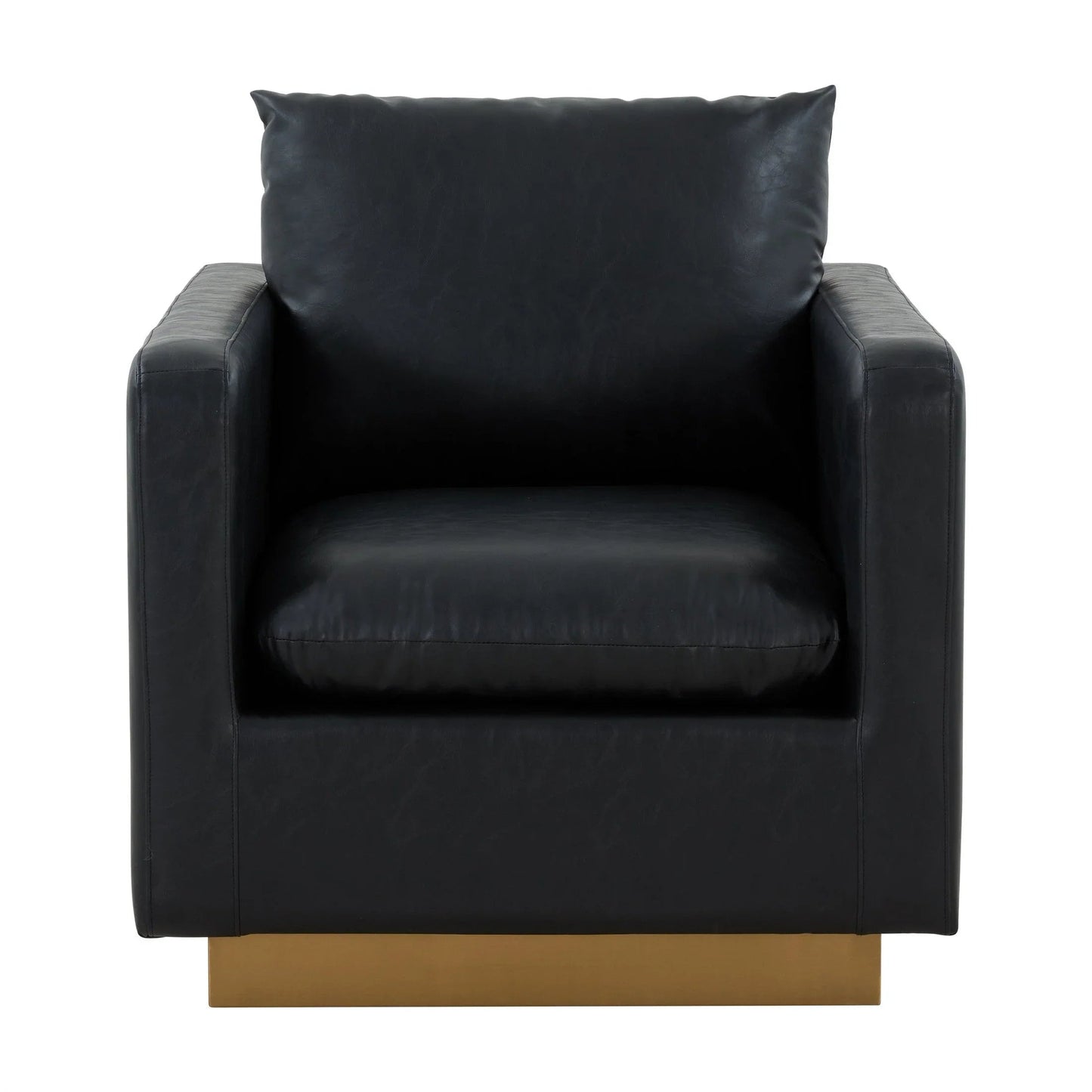 Mid-Century Velvet Accent Chair with Gold Base