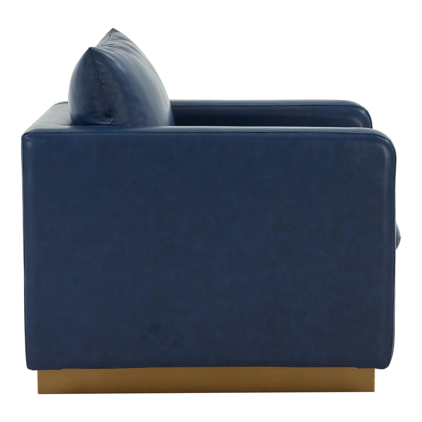 Mid-Century Velvet Accent Chair with Gold Base