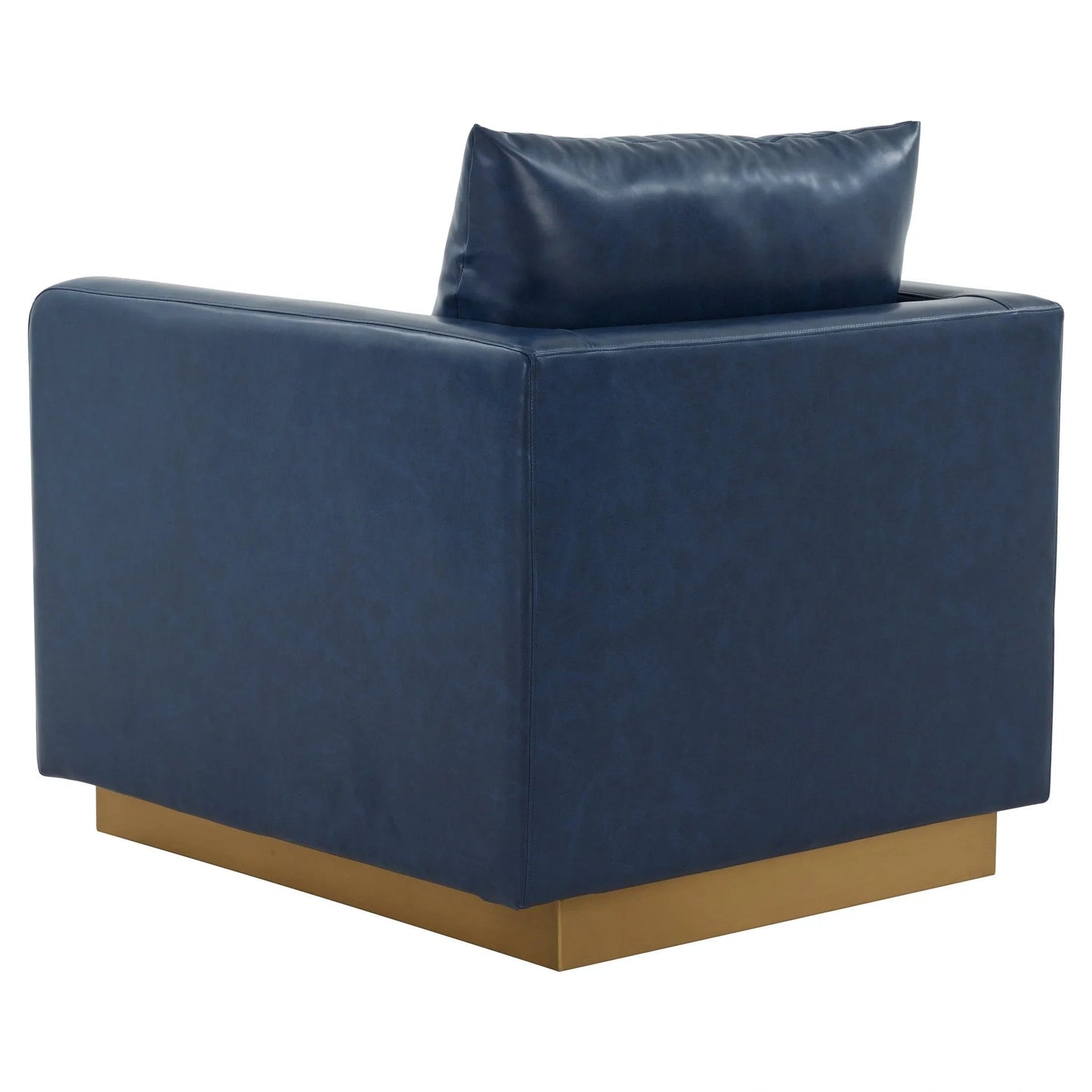 Mid-Century Velvet Accent Chair with Gold Base