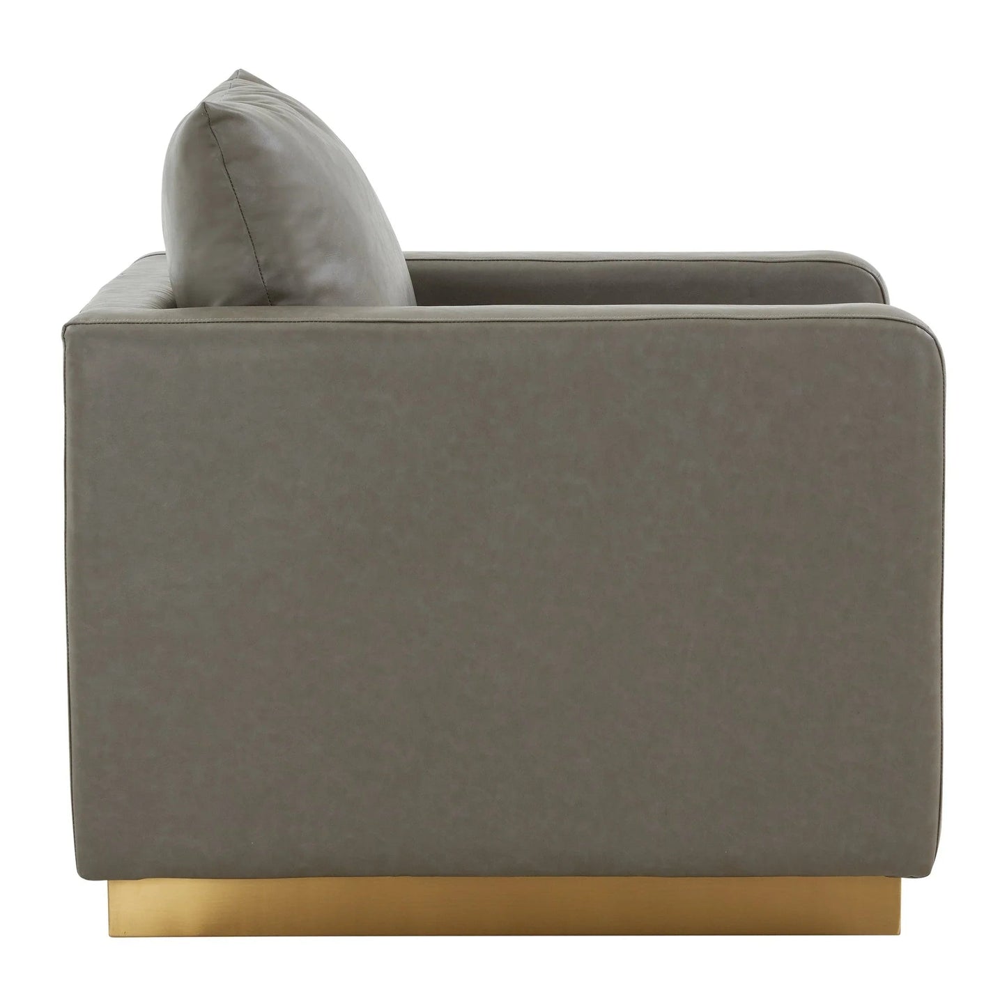 Mid-Century Velvet Accent Chair with Gold Base