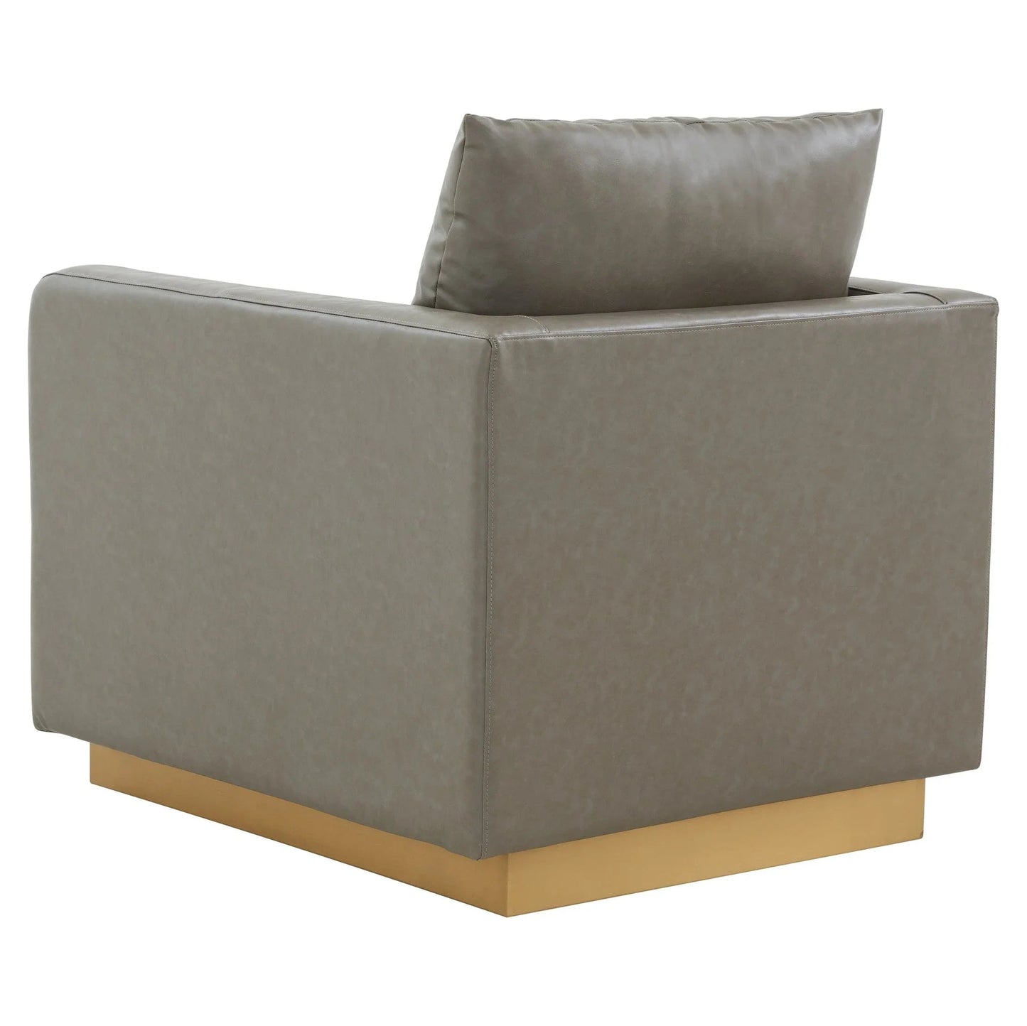 Mid-Century Velvet Accent Chair with Gold Base