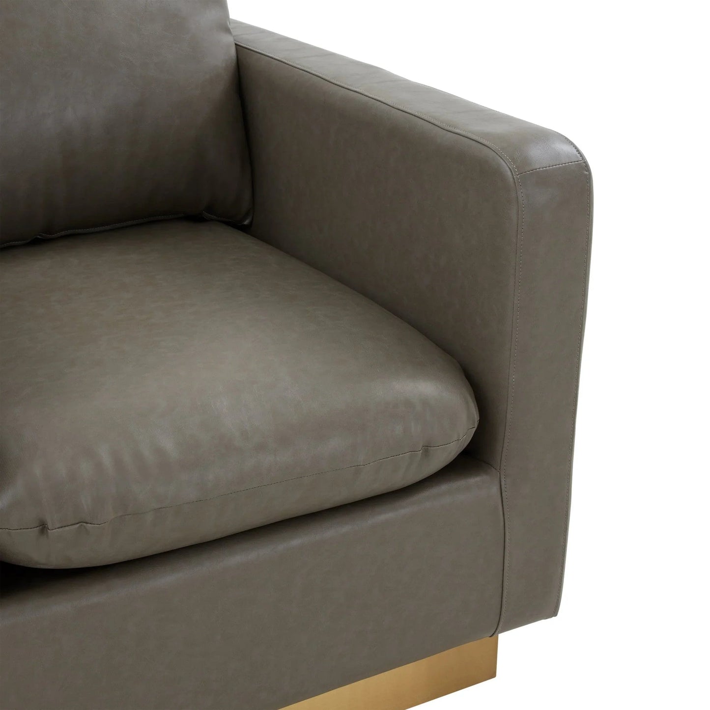 Mid-Century Velvet Accent Chair with Gold Base