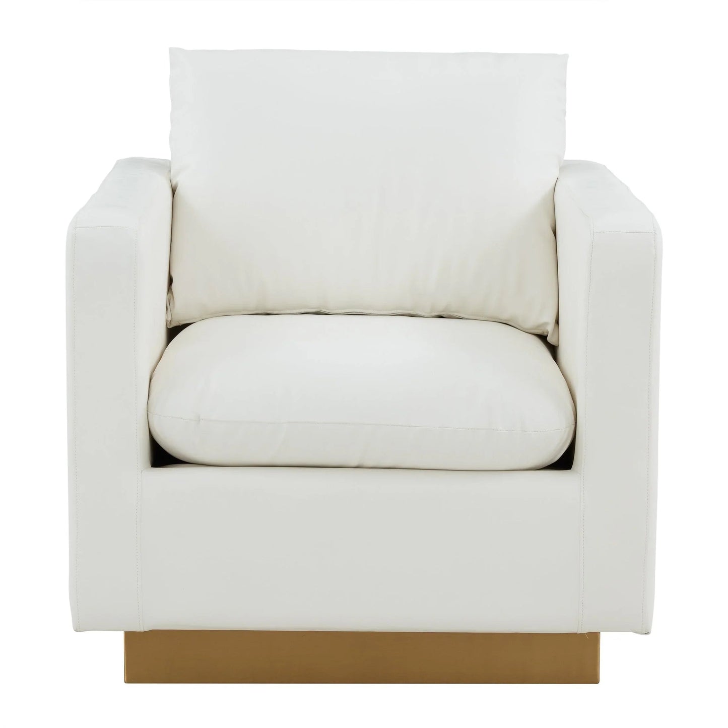 Mid-Century Velvet Accent Chair with Gold Base