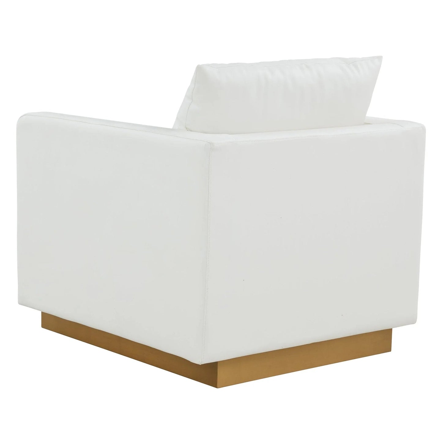 Mid-Century Velvet Accent Chair with Gold Base