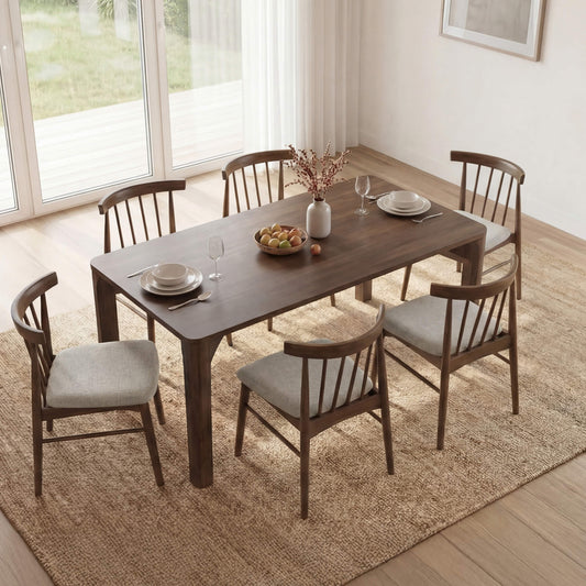 Mid-century Windsor Solid Wood Dining Chair Set of 2