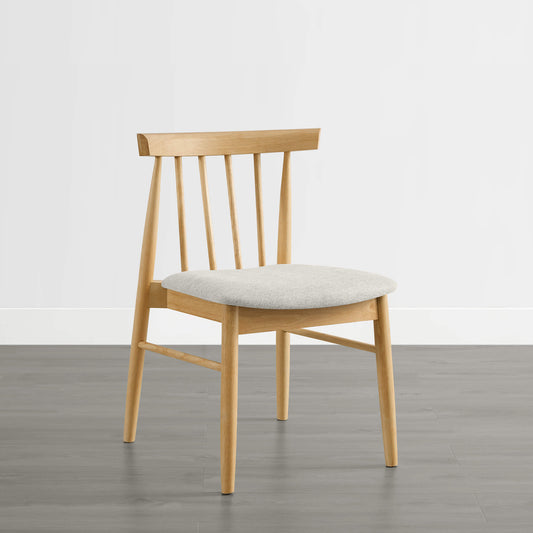 Mid-century Windsor Solid Wood Dining Chair Set of 2