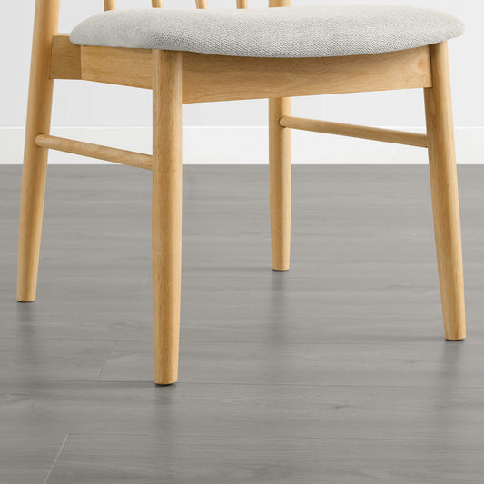 Mid-century Windsor Solid Wood Dining Chair Set of 2