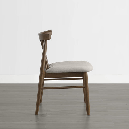 Mid-century Windsor Solid Wood Dining Chair Set of 2