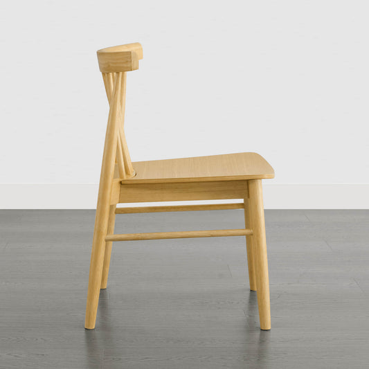 Mid-century Windsor Solid Wood Dining Chair Set of 2