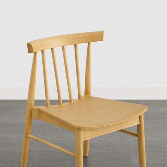 Mid-century Windsor Solid Wood Dining Chair Set of 2