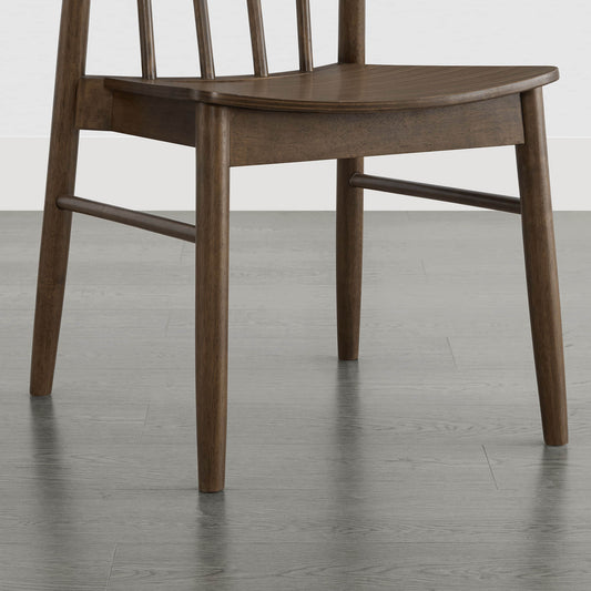 Mid-century Windsor Solid Wood Dining Chair Set of 2
