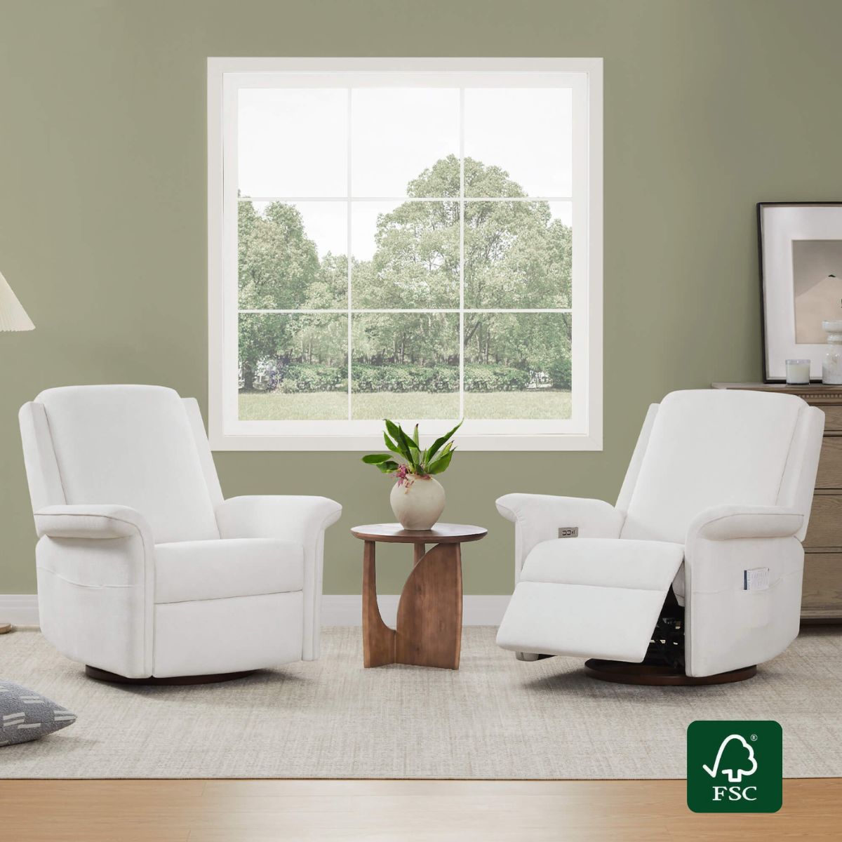 Mila Power Swivel Glider Recliner with Plush Upholstery