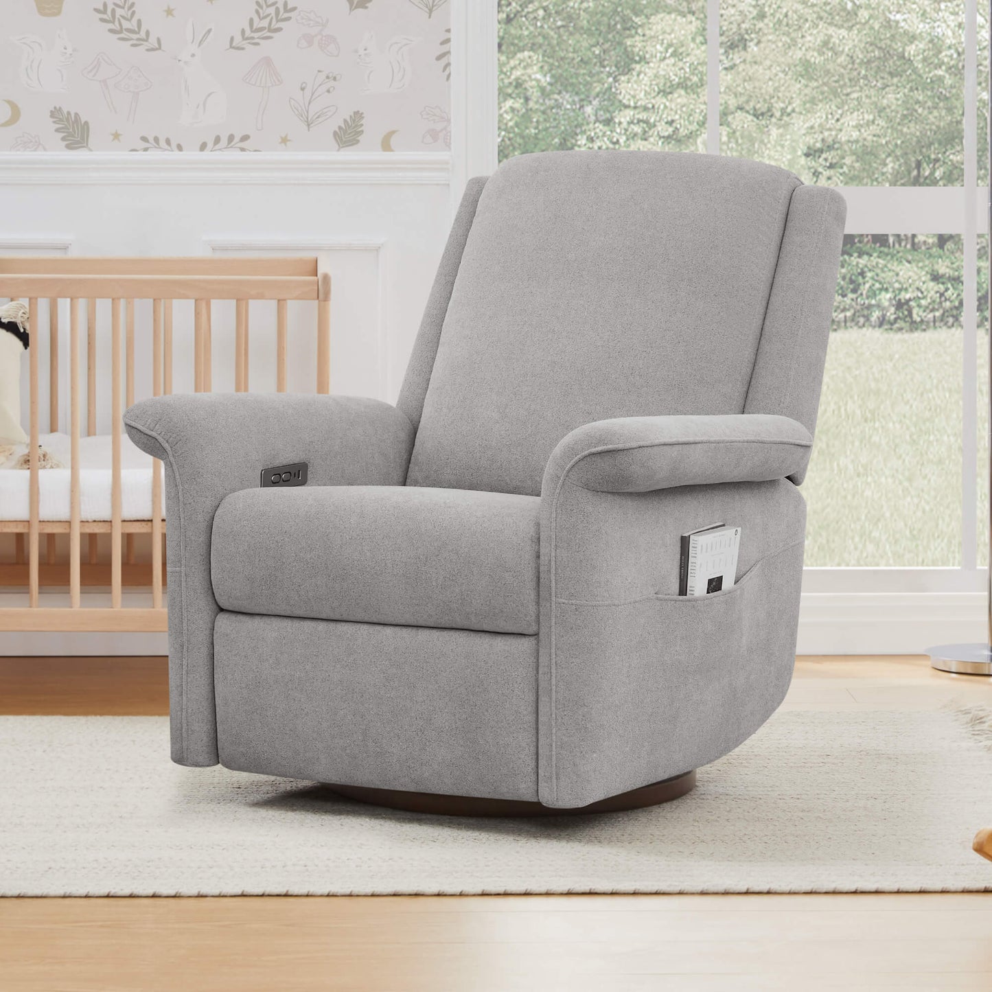 Mila Power Swivel Glider Recliner with Plush Upholstery