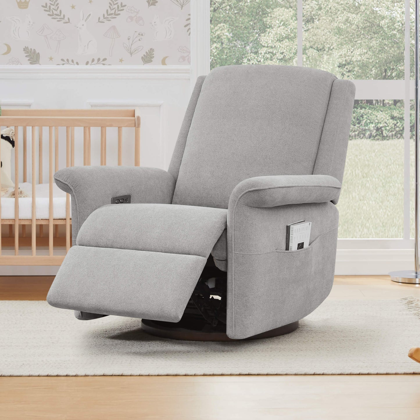 Mila Power Swivel Glider Recliner with Plush Upholstery
