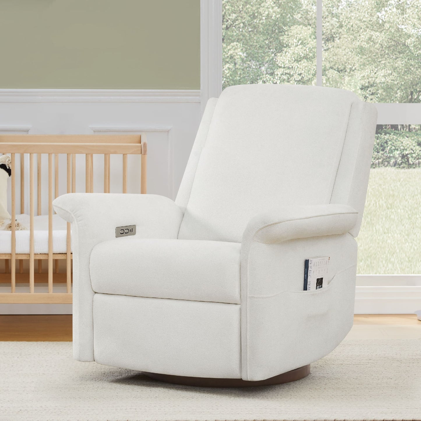 Mila Power Swivel Glider Recliner with Plush Upholstery