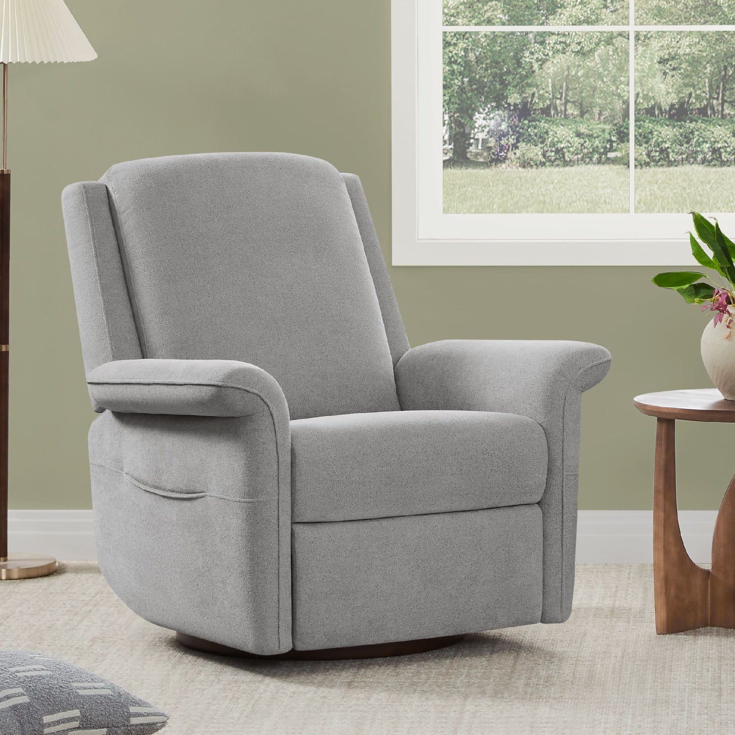 Mila Power Swivel Glider Recliner with Plush Upholstery