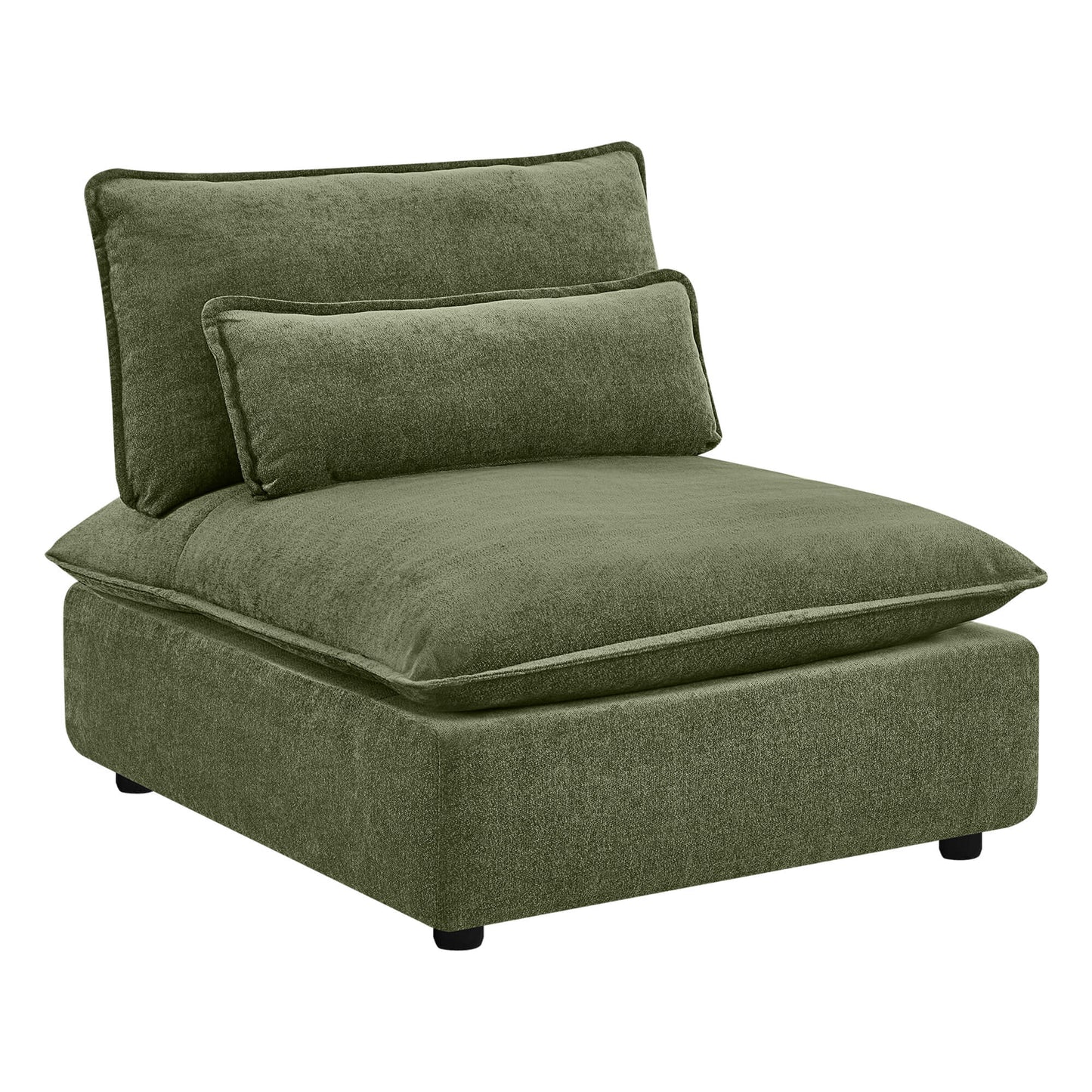 Minimalist Chenille 3-Seater Modular Sofa with Adjustable Backrest