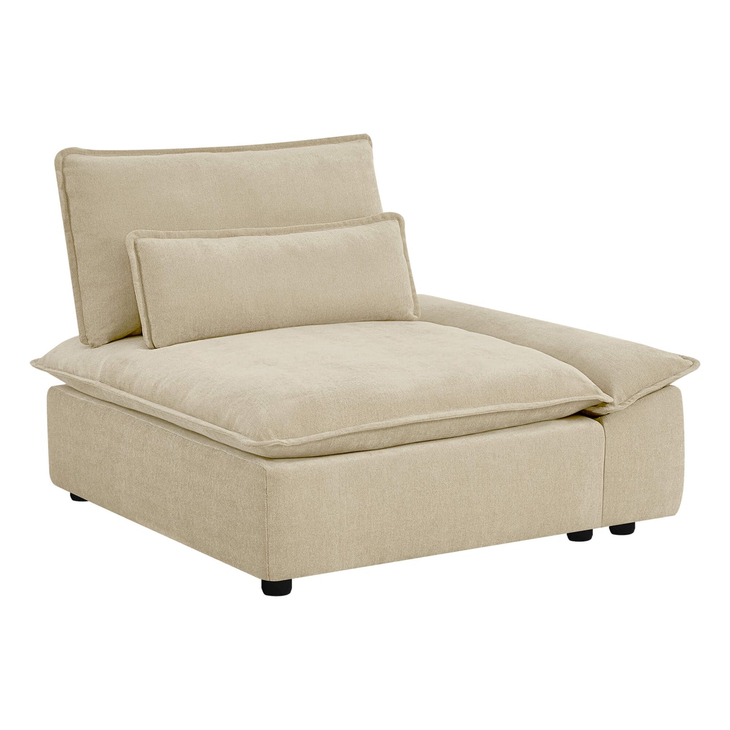 Minimalist Chenille 3-Seater Modular Sofa with Adjustable Backrest