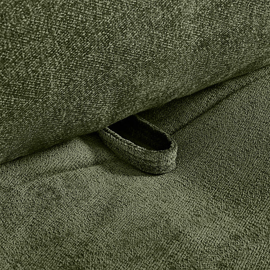 Minimalist Chenille 4-Seater Modular Sofa with Adjustable Backrest