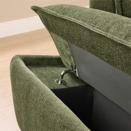 Minimalist Chenille 4-Seater Modular Sofa with Adjustable Backrest