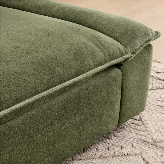 Minimalist Chenille 4-Seater Modular Sofa with Adjustable Backrest
