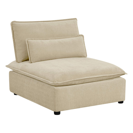 Minimalist Chenille 4-Seater Modular Sofa with Adjustable Backrest