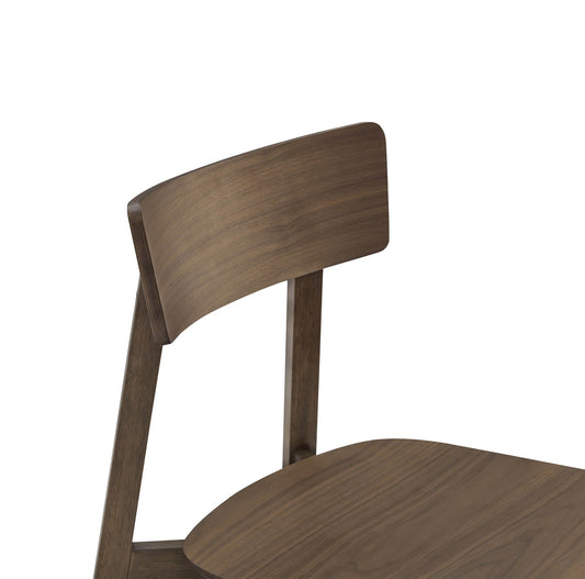 Minimalist Wood Dining Chair with Slatted Back Design