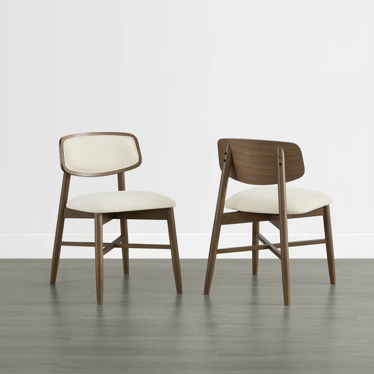 Minimalist Wood Dining Chair with Slatted Back Design