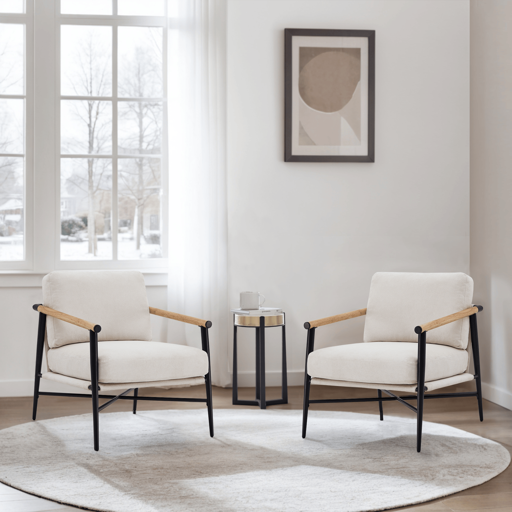 Modern Accent Chair in Elegant Velvet Upholstery