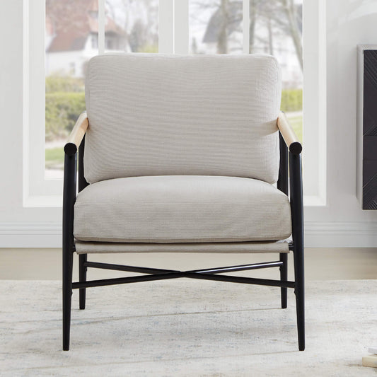 Modern Accent Chair in Elegant Velvet Upholstery