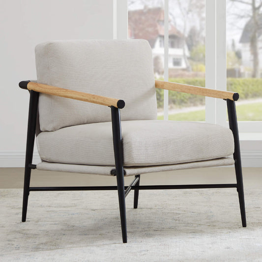 Modern Accent Chair in Elegant Velvet Upholstery