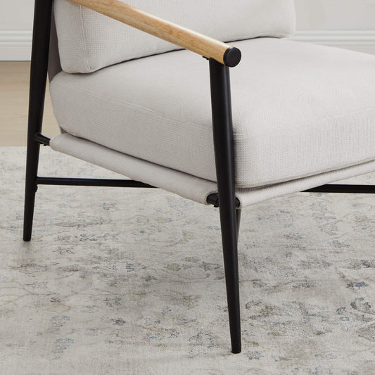 Modern Accent Chair in Elegant Velvet Upholstery
