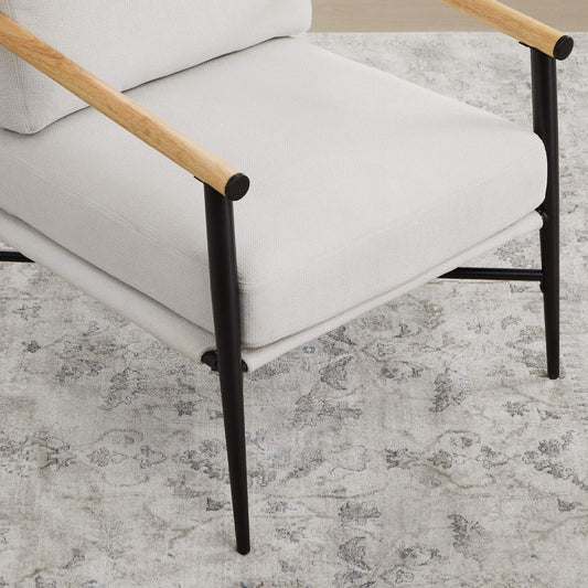 Modern Accent Chair in Elegant Velvet Upholstery