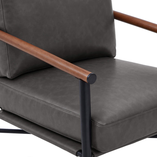 Modern Accent Chair in Elegant Velvet Upholstery