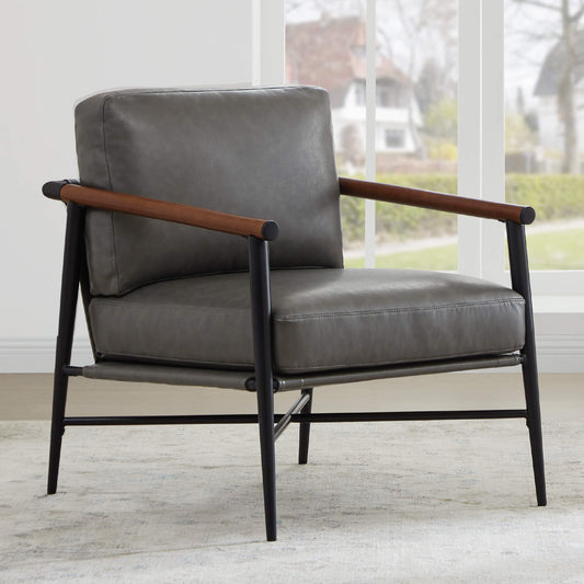 Modern Accent Chair in Elegant Velvet Upholstery