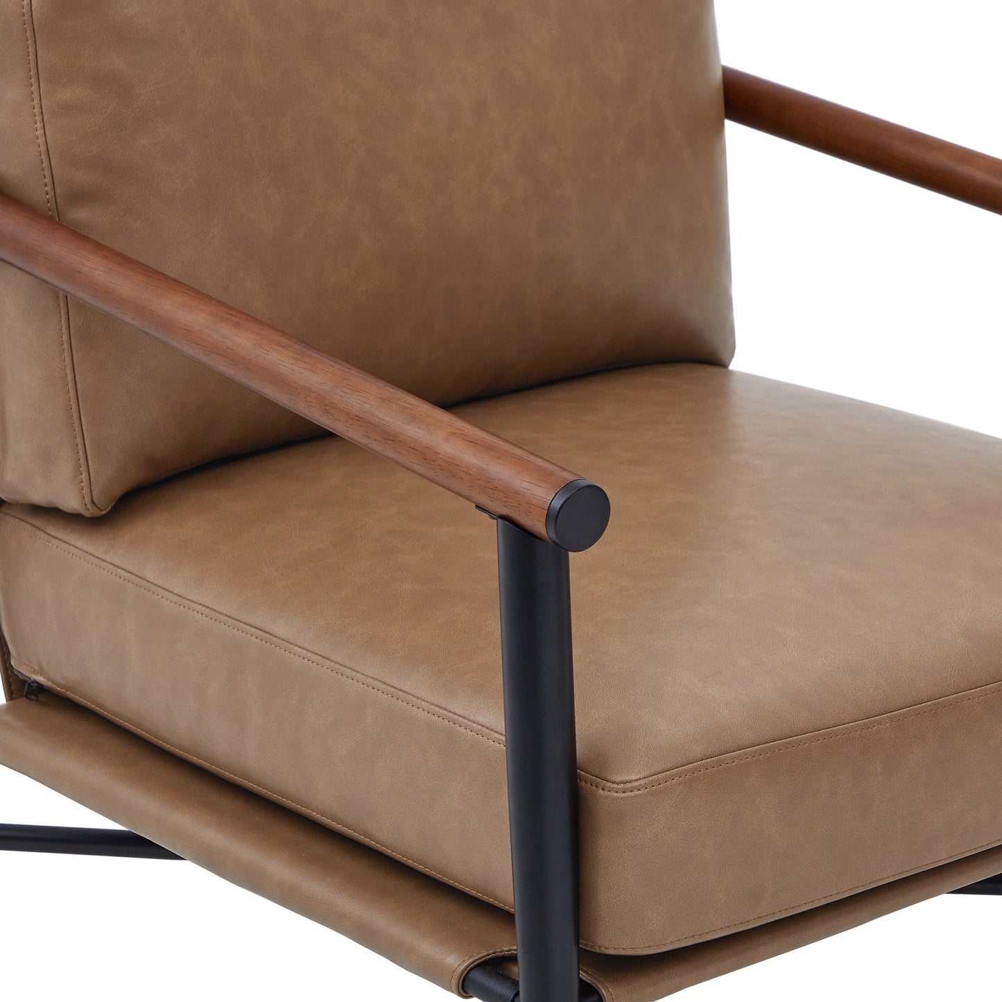 Modern Accent Chair in Elegant Velvet Upholstery