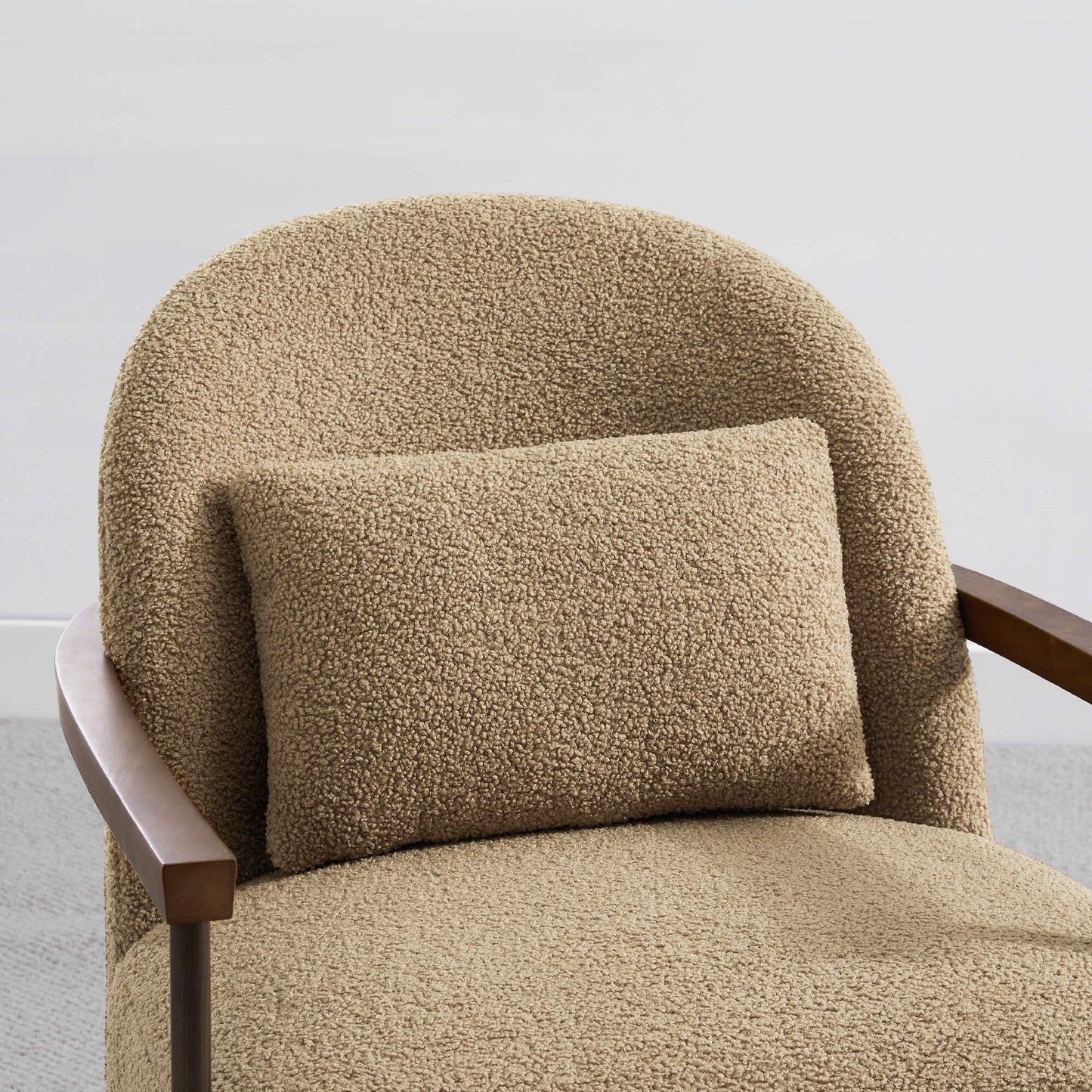 Modern Accent Chair with Curved Backrest