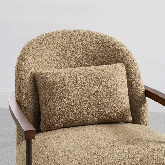 Modern Accent Chair with Curved Backrest
