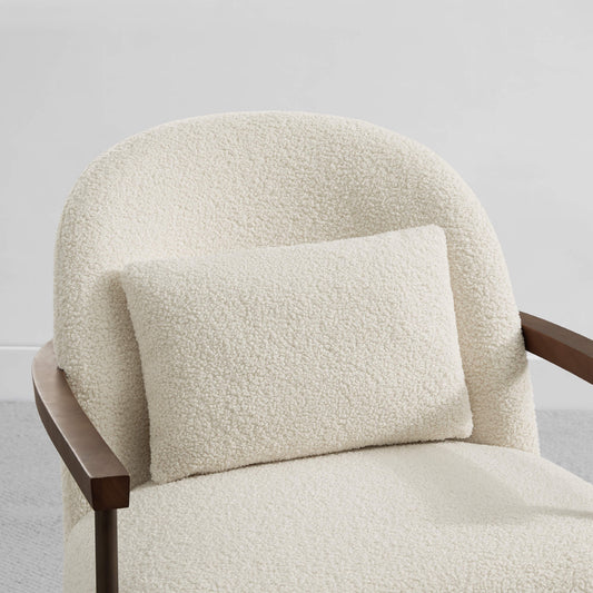 Modern Accent Chair with Curved Backrest