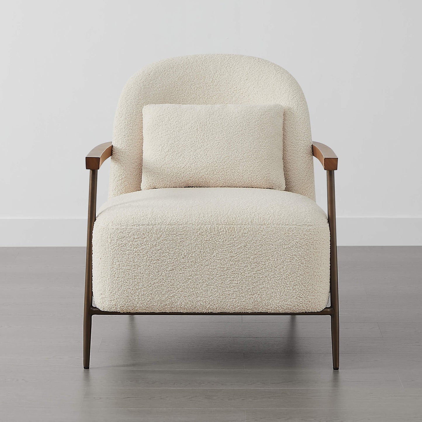 Modern Accent Chair with Curved Backrest