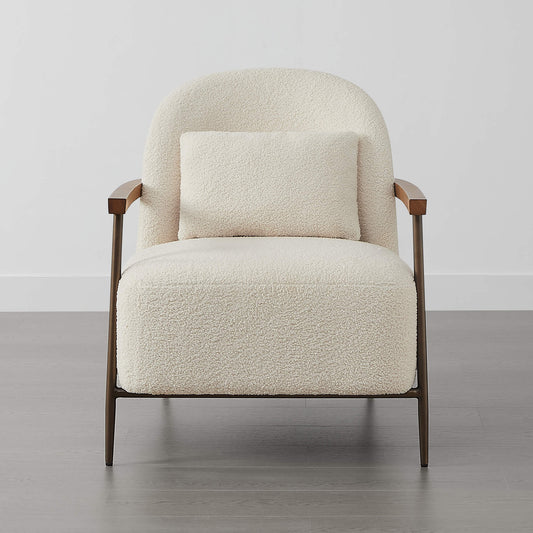 Modern Accent Chair with Curved Backrest