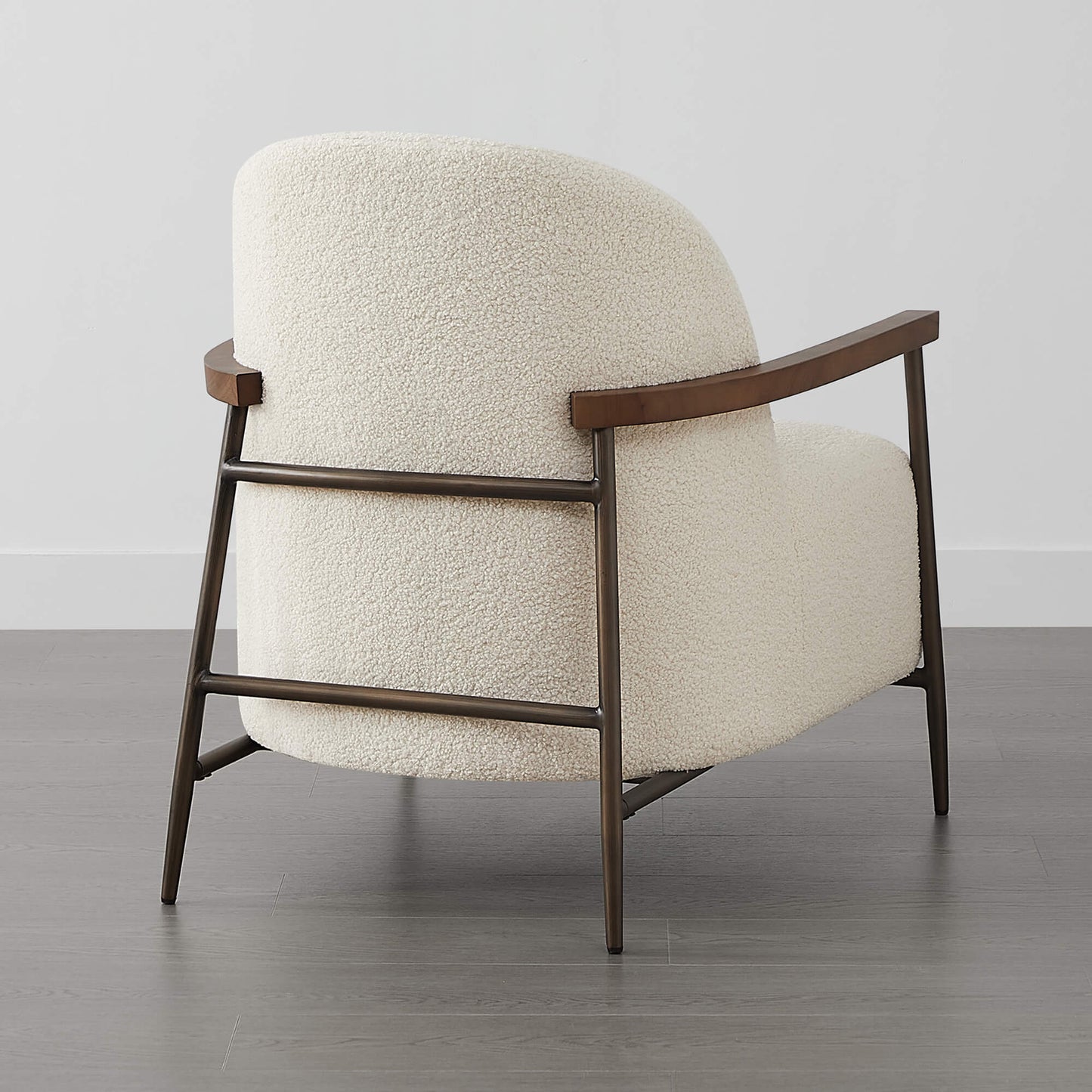 Modern Accent Chair with Curved Backrest